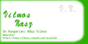 vilmos nasz business card